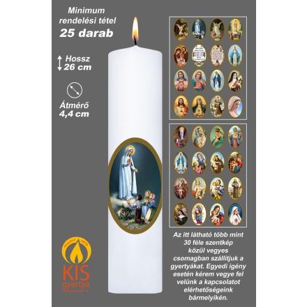 Szentképes gyertya - vegyes matricákkal (SZTGY-2644)