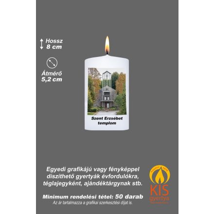 Egyedi matricás gyertya - RENDELÉSRE - (TGYEGY-0852)