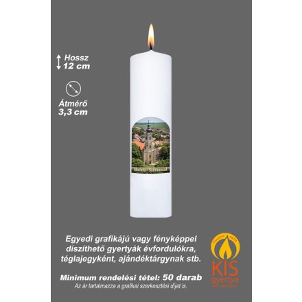 Egyedi matricás gyertya - RENDELÉSRE - (TGYEGY-1233)