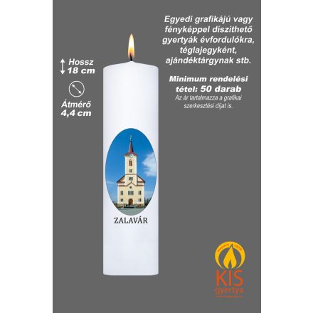 Egyedi matricás gyertya - RENDELÉSRE - (TGYEGY-1844)