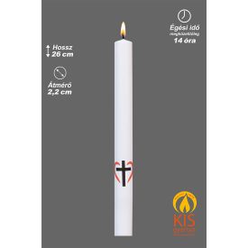 Gyertya szív matricával (TGYFK-2622)